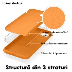 Husa iPhone 7/8/SE2 Casey Studios Premium Soft Silicone - Nectarine Nectarine