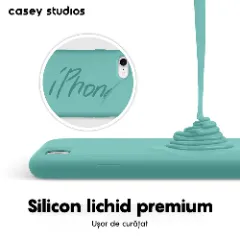 Husa iPhone 7/8/SE2 Casey Studios Premium Soft Silicone - Turqoise Turqoise
