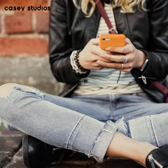 Husa iPhone 7/8/SE2 Casey Studios Premium Soft Silicone - Nectarine Nectarine