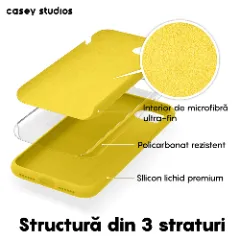 Husa iPhone 7/8/SE2 Casey Studios Premium Soft Silicone - Yellow Yellow