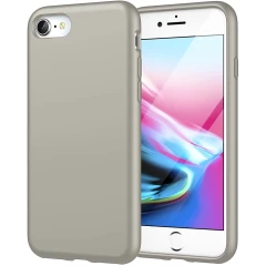 Husa iPhone 7/8/SE2 Casey Studios Premium Soft Silicone - Nectarine Gray 