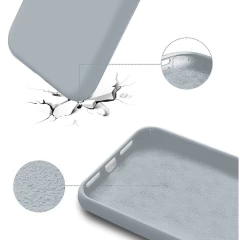 Husa iPhone 7 Plus/8 Plus Casey Studios Premium Soft Silicone - Light Gray Light Gray