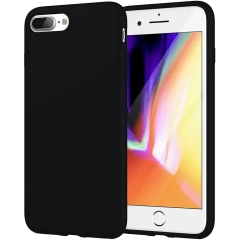 Husa iPhone 7 Plus/8 Plus Casey Studios Premium Soft Silicone - Nectarine Negru 