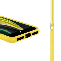 Husa CASEY STUDIOS™ pentru iPhone X/XS, Soft Silicone Premium, Microfibra in Interior, de Protectie, Ultra Slim, pentru Incarcare Wireless, Margini Ridicate pentru Protectia Ecranului si a Camerelor Yellow