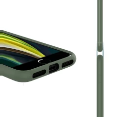 Husa CASEY STUDIOS™ pentru iPhone X/XS, Soft Silicone Premium, Microfibra in Interior, de Protectie, Ultra Slim, pentru Incarcare Wireless, Margini Ridicate pentru Protectia Ecranului si a Camerelor Webster Green