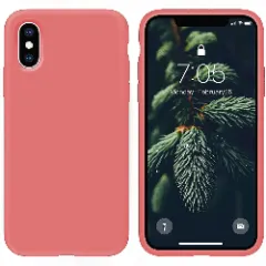 Husa CASEY STUDIOS™ pentru iPhone X/XS, Soft Silicone Premium, Microfibra in Interior, de Protectie, Ultra Slim, pentru Incarcare Wireless, Margini Ridicate pentru Protectia Ecranului si a Camerelor Roz 