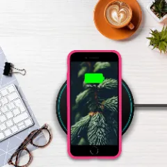 Husa CASEY STUDIOS™ pentru iPhone X/XS, Soft Silicone Premium, Microfibra in Interior, de Protectie, Ultra Slim, pentru Incarcare Wireless, Margini Ridicate pentru Protectia Ecranului si a Camerelor Fuchsia