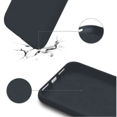 Husa CASEY STUDIOS™ pentru iPhone X/XS, Soft Silicone Premium, Microfibra in Interior, de Protectie, Ultra Slim, pentru Incarcare Wireless, Margini Ridicate pentru Protectia Ecranului si a Camerelor Midnight Blue