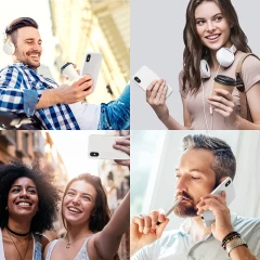 Husa CASEY STUDIOS™ pentru iPhone X/XS, Soft Silicone Premium, Microfibra in Interior, de Protectie, Ultra Slim, pentru Incarcare Wireless, Margini Ridicate pentru Protectia Ecranului si a Camerelor Alb