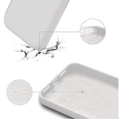 Husa CASEY STUDIOS™ pentru iPhone X/XS, Soft Silicone Premium, Microfibra in Interior, de Protectie, Ultra Slim, pentru Incarcare Wireless, Margini Ridicate pentru Protectia Ecranului si a Camerelor Alb