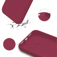 Husa CASEY STUDIOS™ pentru iPhone XR, Soft Silicone Premium, Microfibra in Interior, de Protectie, Ultra Slim, pentru Incarcare Wireless, Margini Ridicate pentru Protectia Ecranului si a Camerelor Burgundy