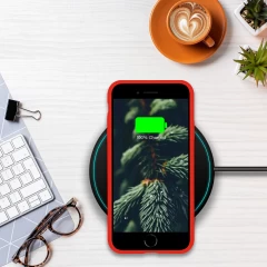 Husa CASEY STUDIOS™ pentru iPhone XR, Soft Silicone Premium, Microfibra in Interior, de Protectie, Ultra Slim, pentru Incarcare Wireless, Margini Ridicate pentru Protectia Ecranului si a Camerelor Red