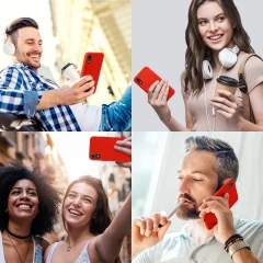Husa CASEY STUDIOS™ pentru iPhone XR, Soft Silicone Premium, Microfibra in Interior, de Protectie, Ultra Slim, pentru Incarcare Wireless, Margini Ridicate pentru Protectia Ecranului si a Camerelor Red