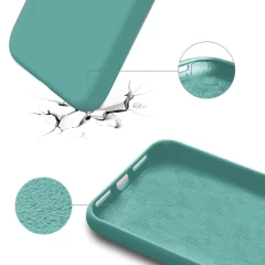 Husa CASEY STUDIOS™ pentru iPhone XR, Soft Silicone Premium, Microfibra in Interior, de Protectie, Ultra Slim, pentru Incarcare Wireless, Margini Ridicate pentru Protectia Ecranului si a Camerelor Turqoise