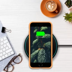 Husa CASEY STUDIOS™ pentru iPhone XR, Soft Silicone Premium, Microfibra in Interior, de Protectie, Ultra Slim, pentru Incarcare Wireless, Margini Ridicate pentru Protectia Ecranului si a Camerelor Nectarine