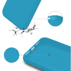 Husa CASEY STUDIOS™ pentru iPhone XR, Soft Silicone Premium, Microfibra in Interior, de Protectie, Ultra Slim, pentru Incarcare Wireless, Margini Ridicate pentru Protectia Ecranului si a Camerelor Cadet Blue
