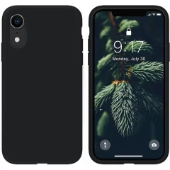 Husa CASEY STUDIOS™ pentru iPhone XR, Soft Silicone Premium, Microfibra in Interior, de Protectie, Ultra Slim, pentru Incarcare Wireless, Margini Ridicate pentru Protectia Ecranului si a Camerelor Negru 