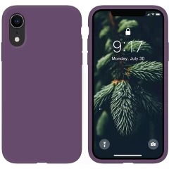 Husa CASEY STUDIOS™ pentru iPhone XR, Soft Silicone Premium, Microfibra in Interior, de Protectie, Ultra Slim, pentru Incarcare Wireless, Margini Ridicate pentru Protectia Ecranului si a Camerelor Light Purple 