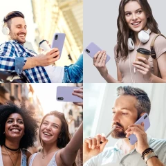 Husa CASEY STUDIOS™ pentru iPhone XR, Soft Silicone Premium, Microfibra in Interior, de Protectie, Ultra Slim, pentru Incarcare Wireless, Margini Ridicate pentru Protectia Ecranului si a Camerelor Light Lilac