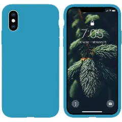 Husa iPhone XS Max Casey Studios Premium Soft Silicone - Classic Blue Cadet Blue 