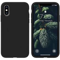 Husa iPhone XS Max Casey Studios Premium Soft Silicone - Classic Blue Negru 