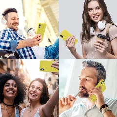 Husa iPhone XS Max Casey Studios Premium Soft Silicone - Yellow