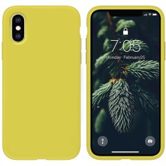 Husa iPhone XS Max Casey Studios Premium Soft Silicone - Yellow