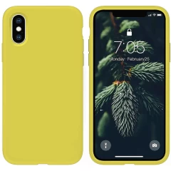 Husa iPhone XS Max Casey Studios Premium Soft Silicone - Classic Blue Yellow 