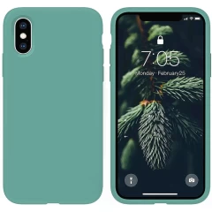Husa iPhone XS Max Casey Studios Premium Soft Silicone - Classic Blue Turqoise 