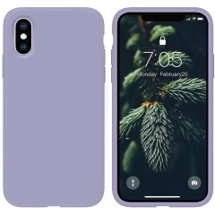 Husa iPhone XS Max Casey Studios Premium Soft Silicone - Classic Blue Light Lilac 