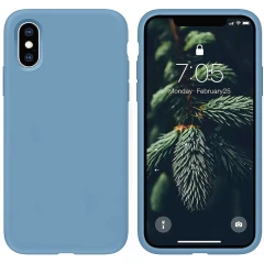 Husa iPhone XS Max Casey Studios Premium Soft Silicone - Classic Blue Lilac 