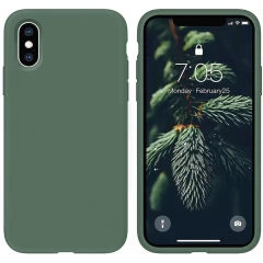 Husa iPhone XS Max Casey Studios Premium Soft Silicone - Classic Blue Webster Green 