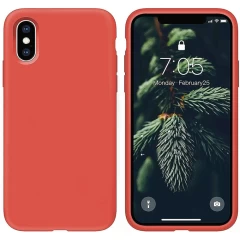 Husa iPhone XS Max Casey Studios Premium Soft Silicone - Classic Blue Orange 