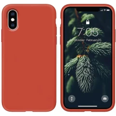 Husa iPhone XS Max Casey Studios Premium Soft Silicone - Classic Blue Orange Red 