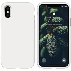 Husa iPhone XS Max Casey Studios Premium Soft Silicone - Classic Blue Alb 