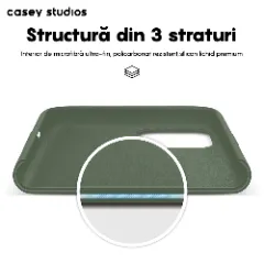 Husa iPhone 11 Casey Studios Premium Soft Silicone Webster Green