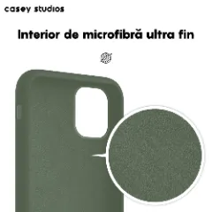 Husa iPhone 11 Casey Studios Premium Soft Silicone Webster Green
