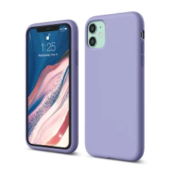 Husa iPhone 11 Casey Studios Premium Soft Silicone Light Lilac 