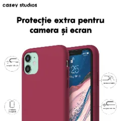 Husa iPhone 11 Casey Studios Premium Soft Silicone Burgundy