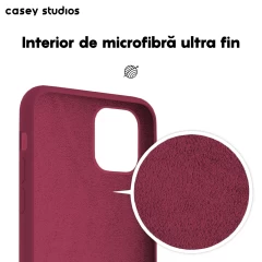 Husa iPhone 11 Casey Studios Premium Soft Silicone Burgundy