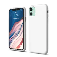 Husa iPhone 11 Casey Studios Premium Soft Silicone Alb 