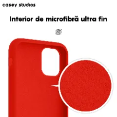 Husa iPhone 11 Casey Studios Premium Soft Silicone Red