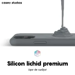 Husa iPhone 11 Casey Studios Premium Soft Silicone Dark Gray