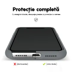 Husa iPhone 11 Casey Studios Premium Soft Silicone Dark Gray