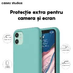 Husa iPhone 11 Casey Studios Premium Soft Silicone Turqoise