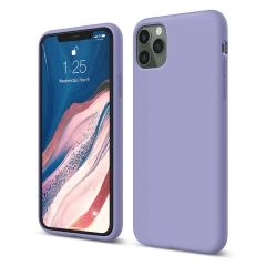 Husa iPhone 11 Pro Casey Studios Premium Soft Silicone - Nectarine Light Lilac 