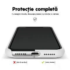 Husa iPhone 11 Pro Casey Studios Premium Soft Silicone - Alb Alb