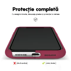Husa iPhone 11 Pro Casey Studios Premium Soft Silicone - Burgundy Burgundy