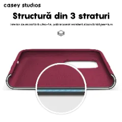 Husa iPhone 11 Pro Casey Studios Premium Soft Silicone - Burgundy Burgundy