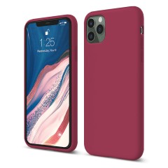 Husa iPhone 11 Pro Casey Studios Premium Soft Silicone - Burgundy